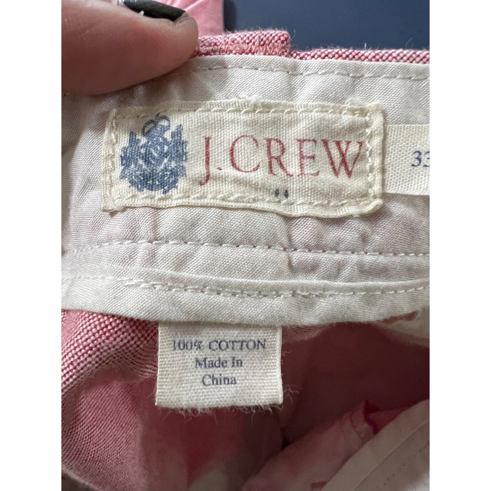 J. Crew Mens Pink Cotton Chino Shorts Sz 33 Beach Vacation resort - Picture 3 of 13